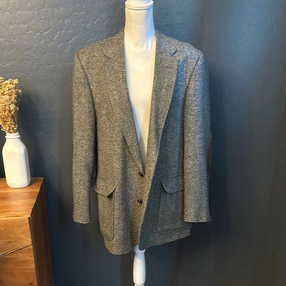 Haggar Jackets & Blazers - Gray Classic Single-Button Wool-Blend Sport Coat